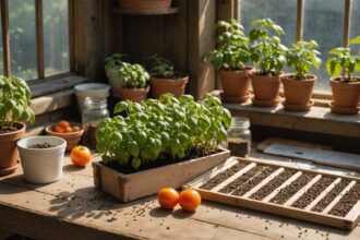 Tomate ancienne récoltée dans un jardin ensoleillé