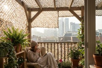 filet camouflage balcon