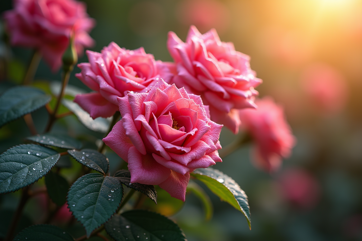 rosier en fleurs