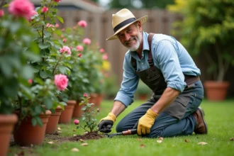 jardin bien entretenu avec des plantes faciles à soigner