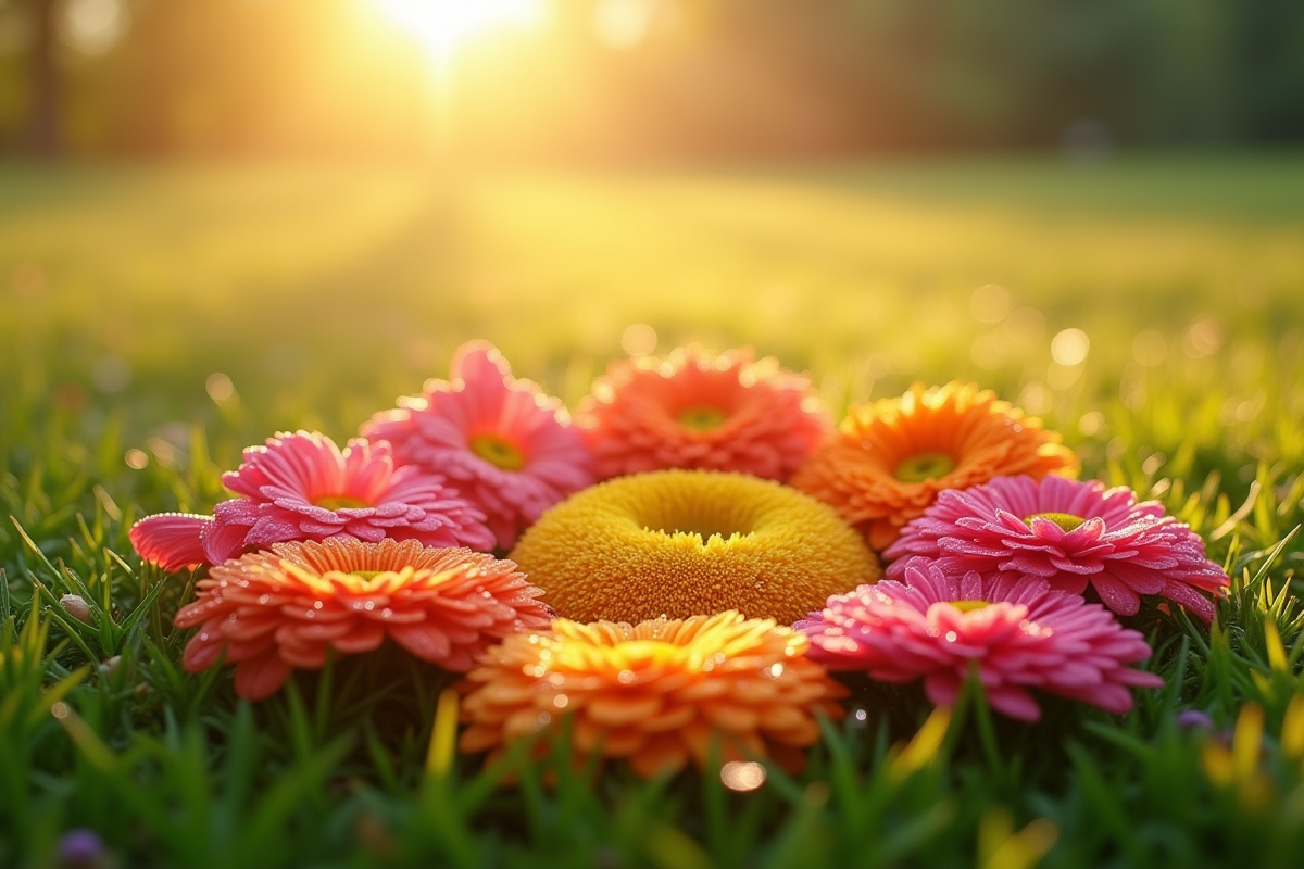 tapis fleurs