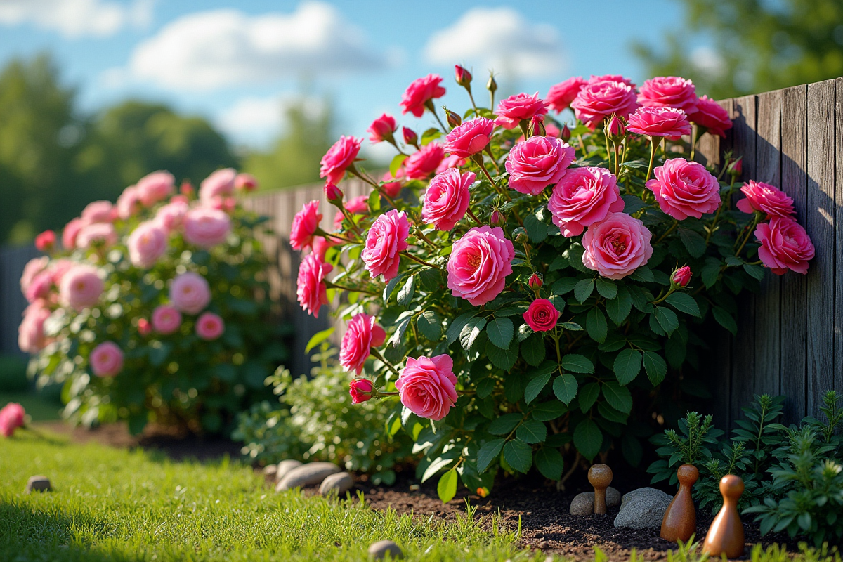 rosier en fleurs
